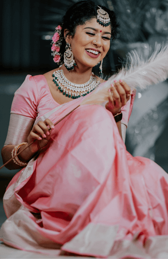 pink silk saree online