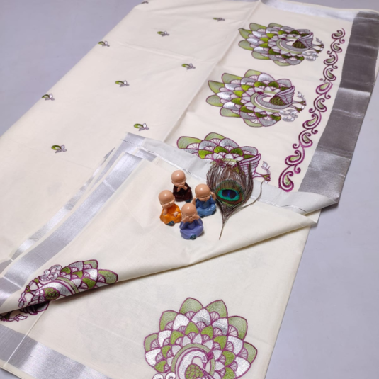 kerala cotton white sarees online