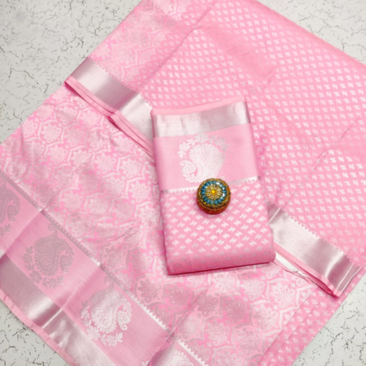 pink colour soft silk sarees